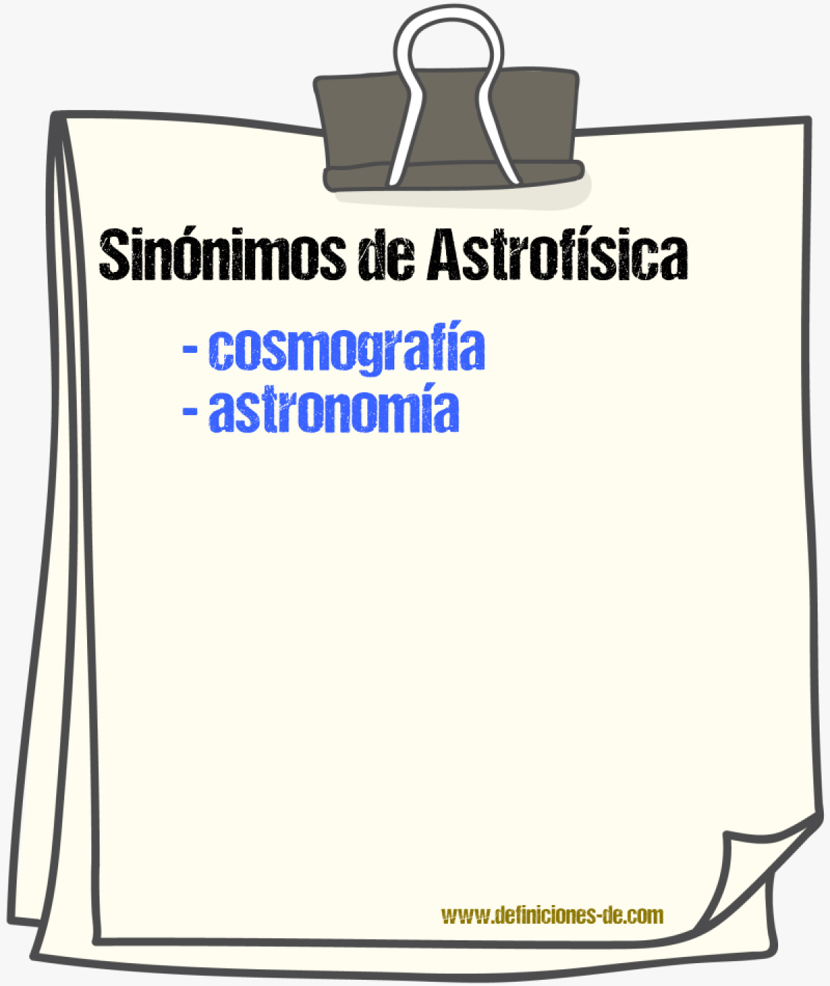 Sinnimos de astrofsica