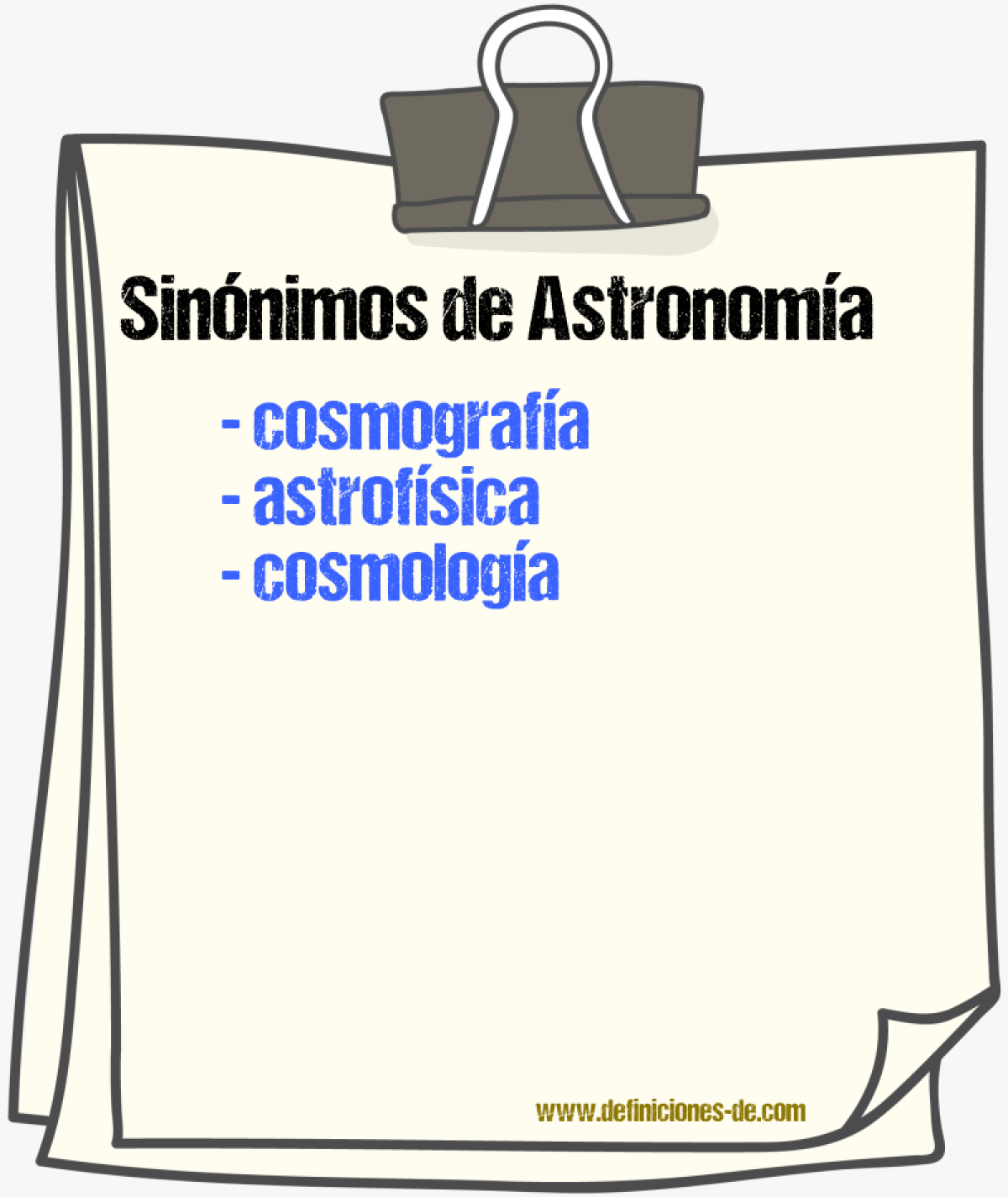 Sinnimos de astronoma