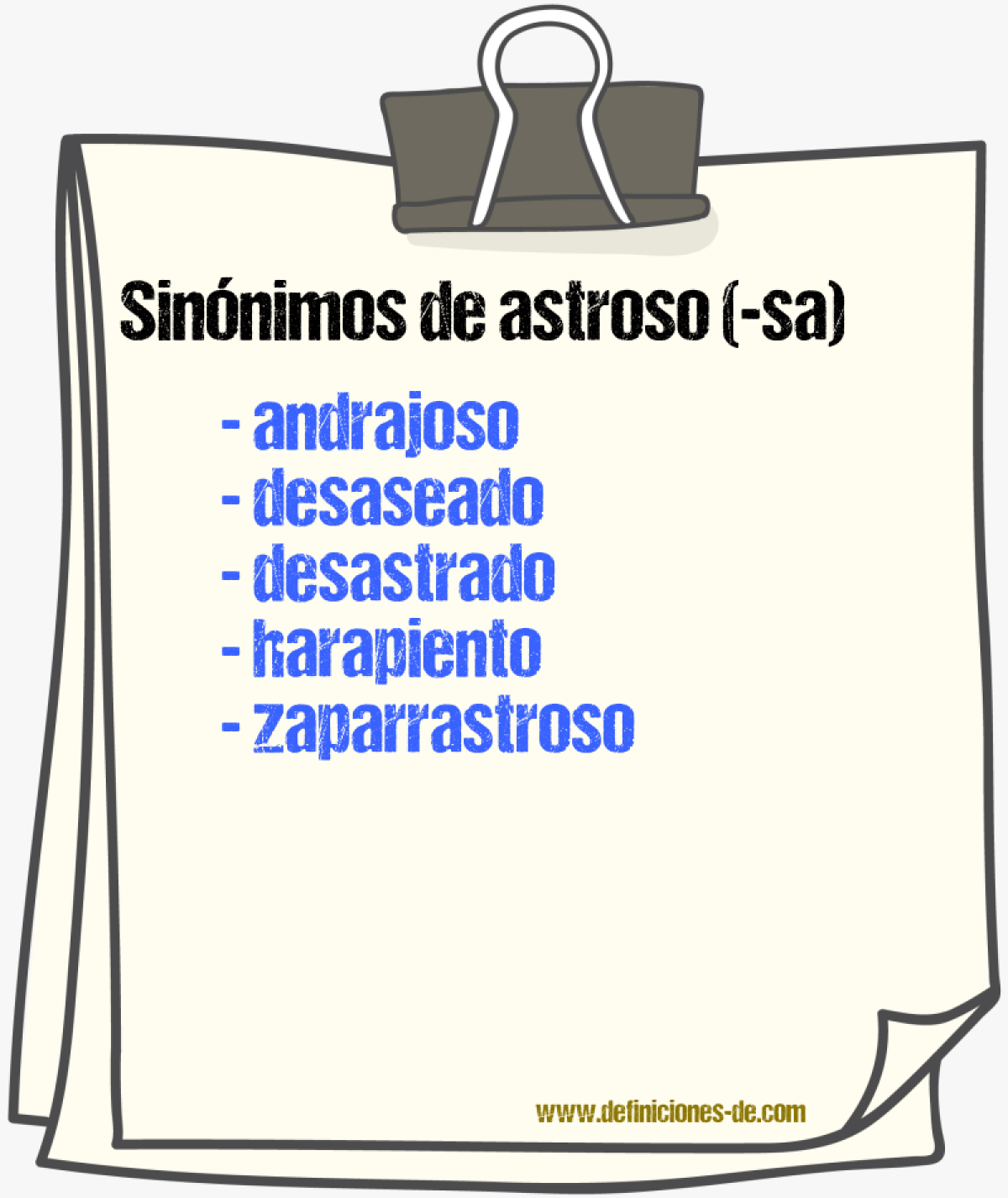 Sinnimos de astroso