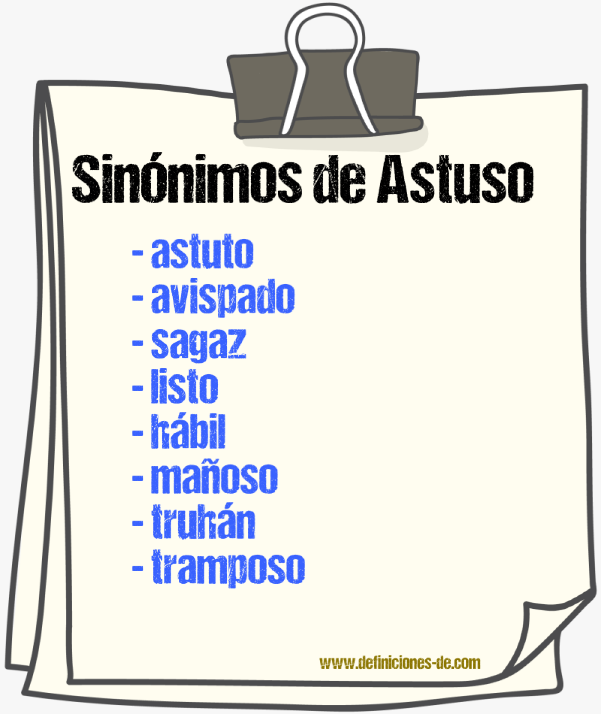 Sinónimos de astuso