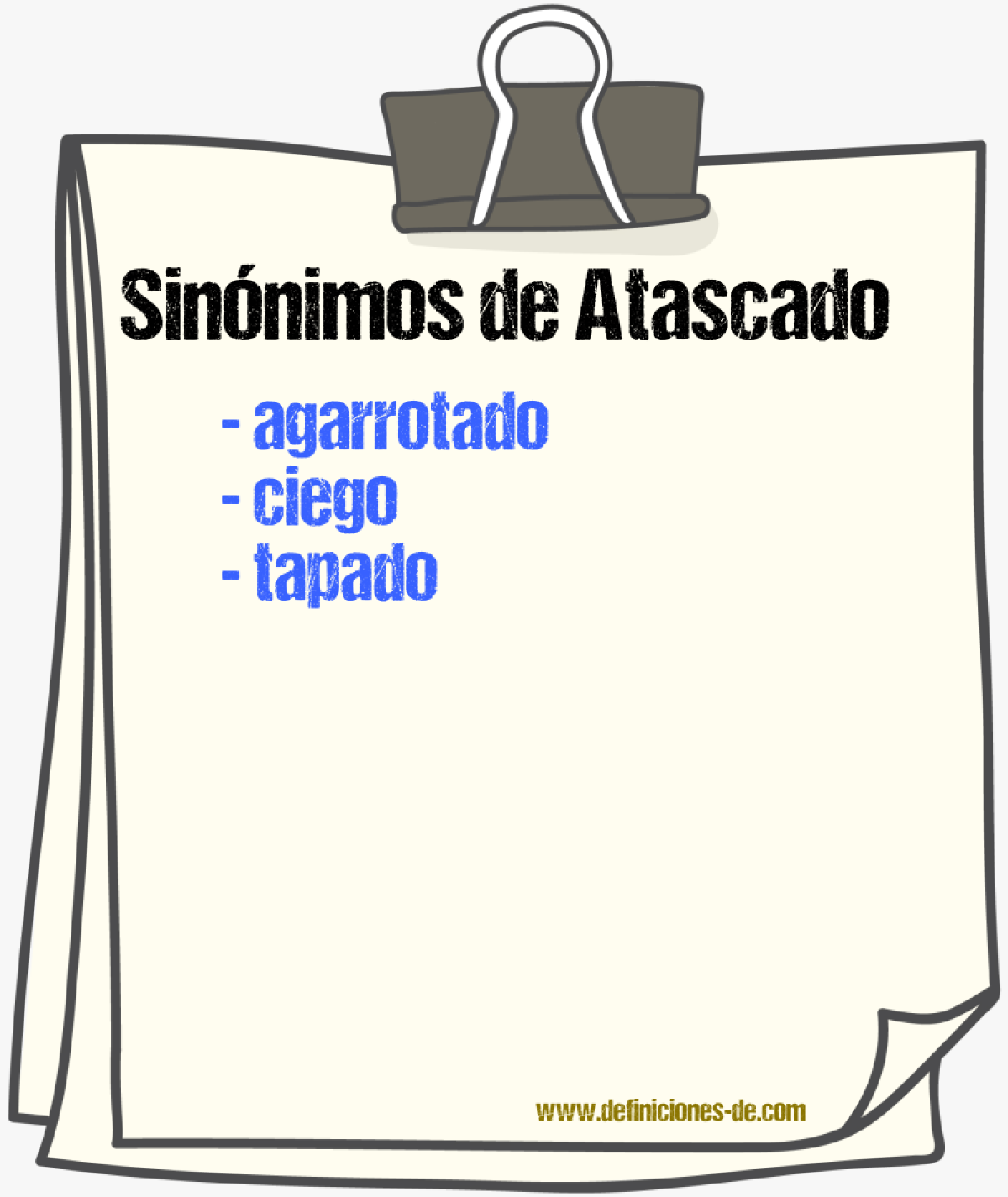 Sinnimos de atascado