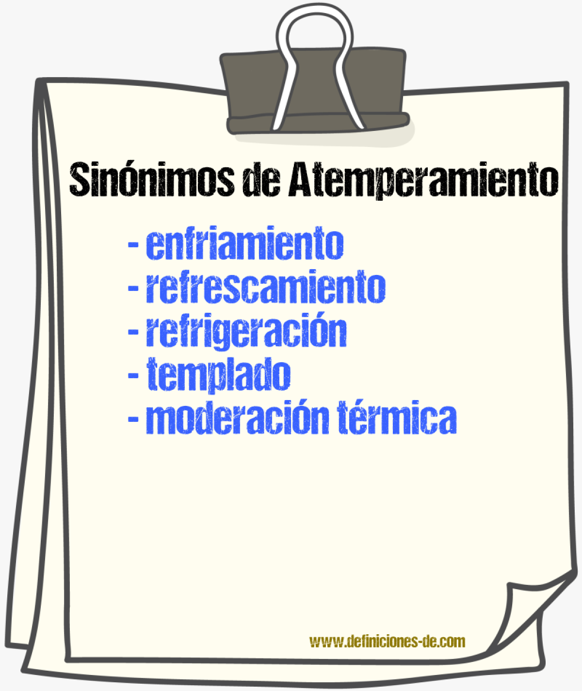 Sinónimos de atemperamiento