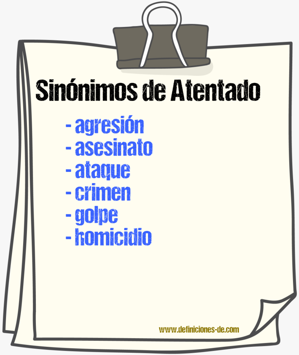 Sinnimos de atentado