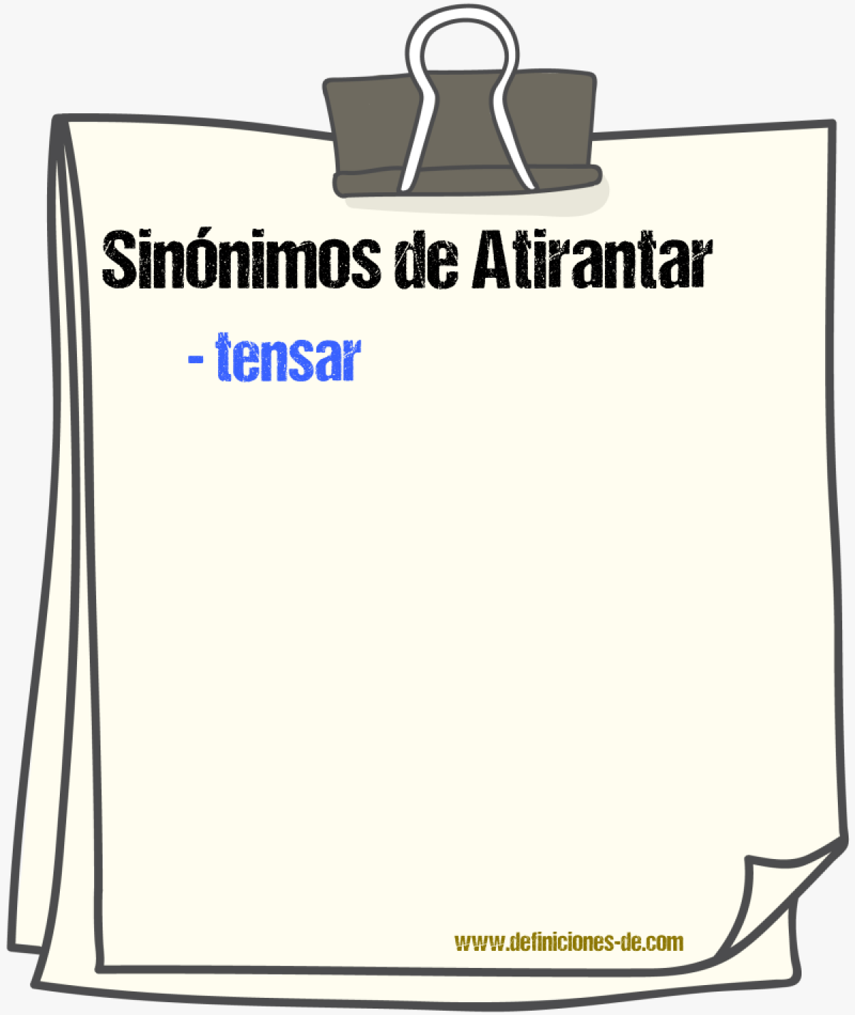 Sinnimos de atirantar