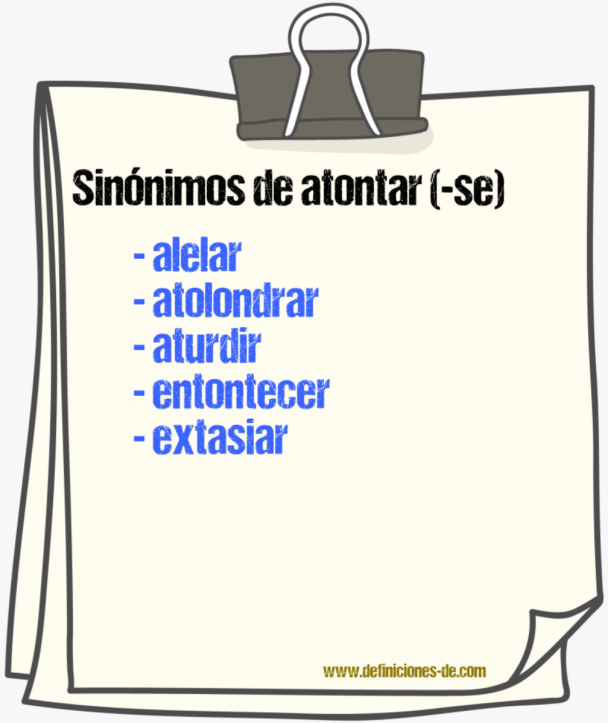 Sinnimos de atontar