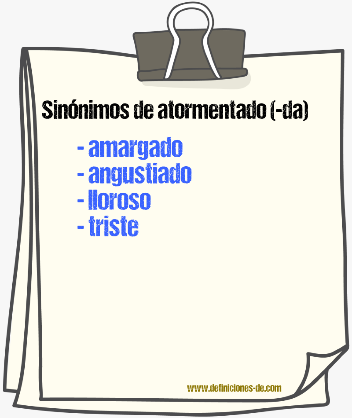 Sinnimos de atormentado