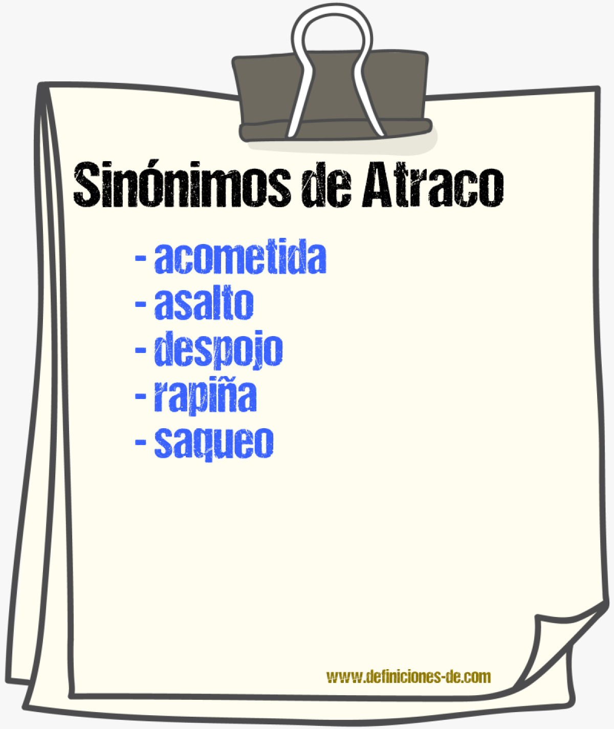 Sinnimos de atraco