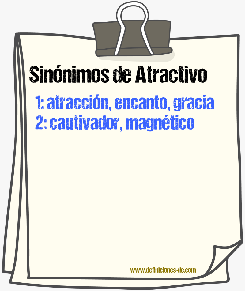 Sinnimos de atractivo