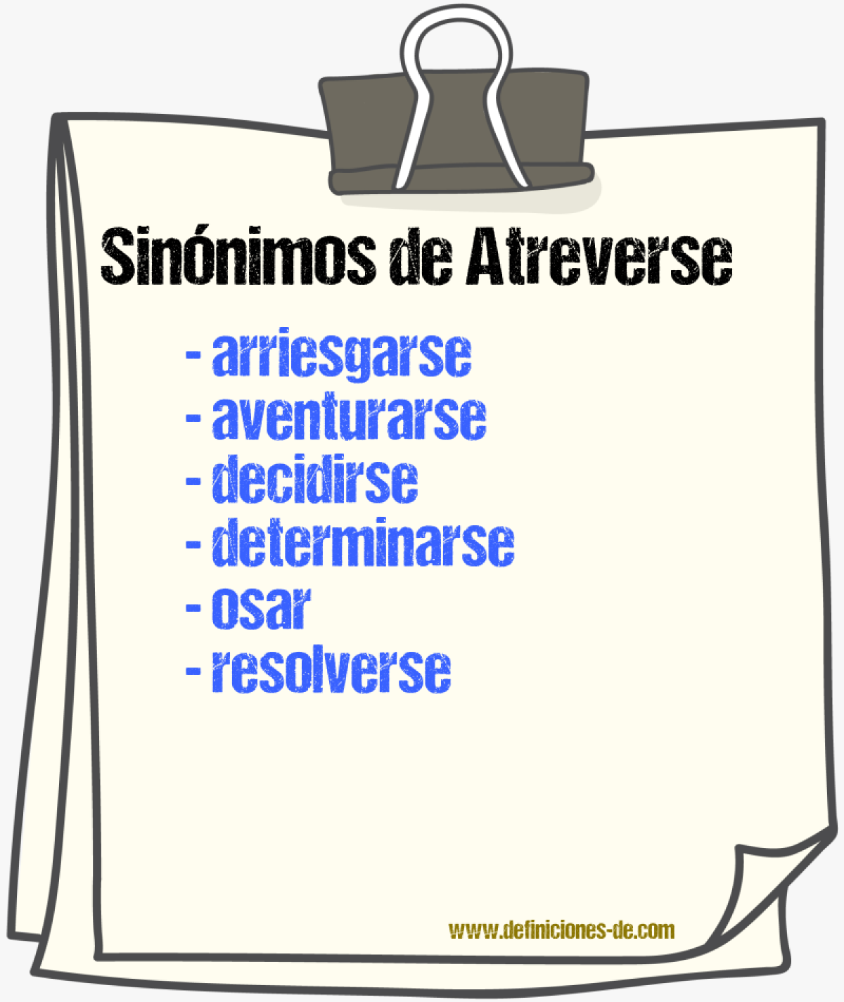 Sinnimos de atreverse