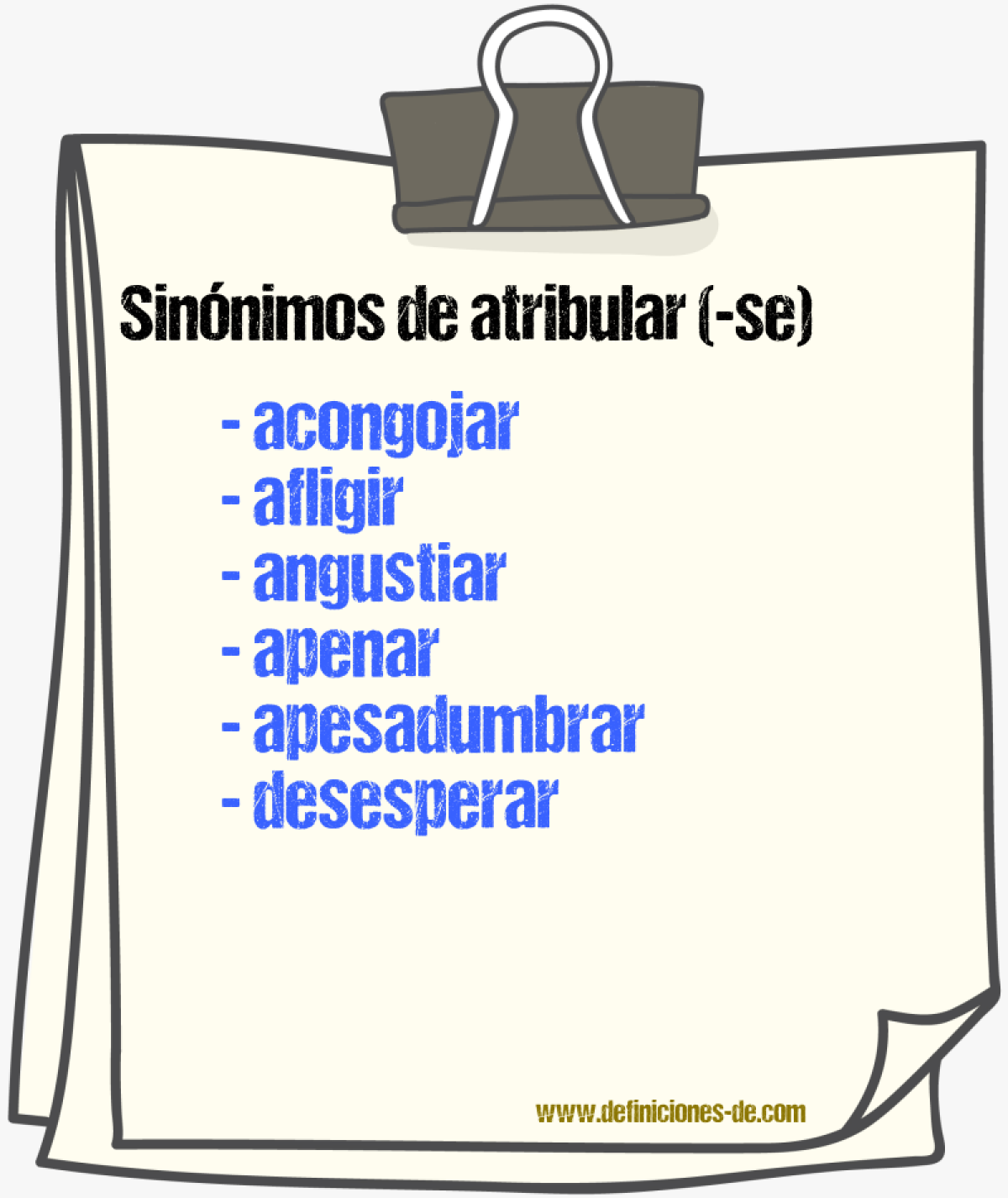 Sinnimos de atribular