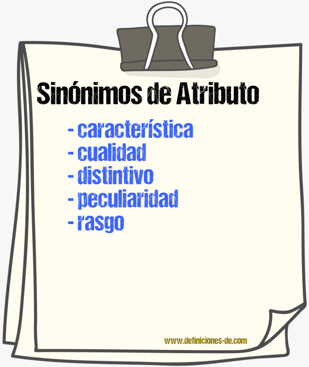 Sinnimos de atributo