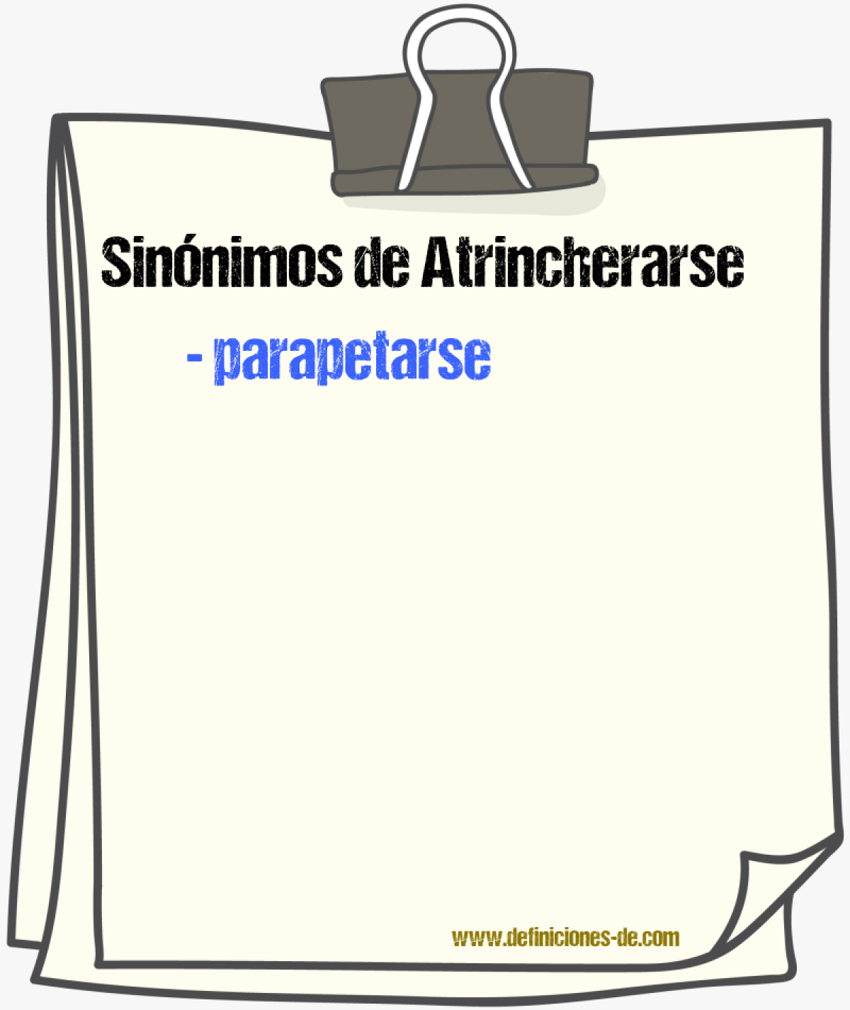 Sinnimos de atrincherarse