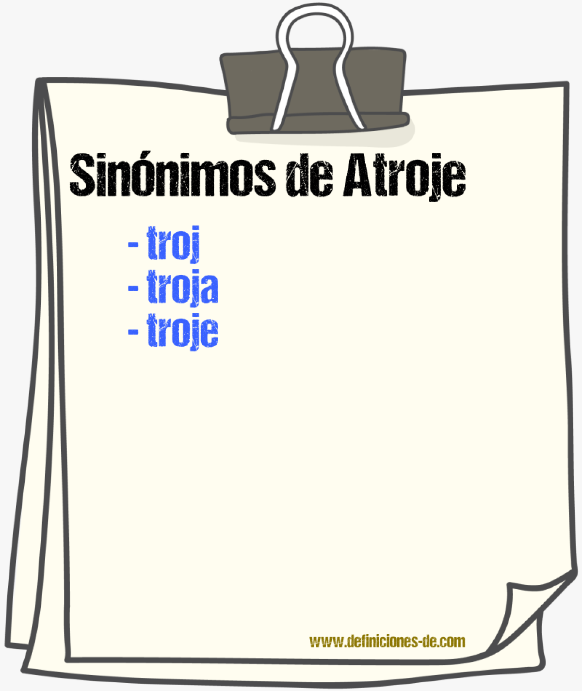 Sinnimos de atroje