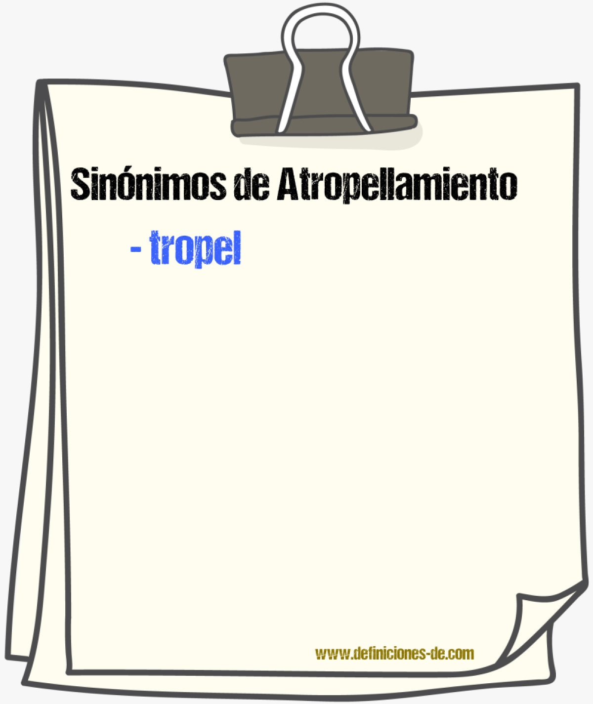 Sinnimos de atropellamiento