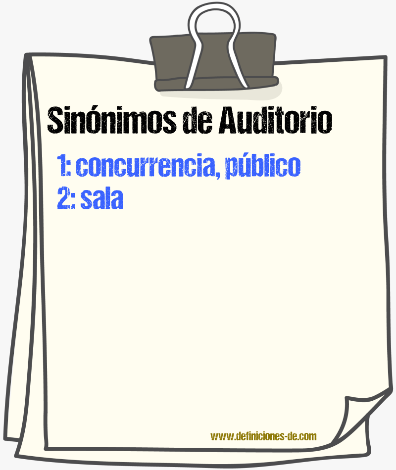 Sinnimos de auditorio