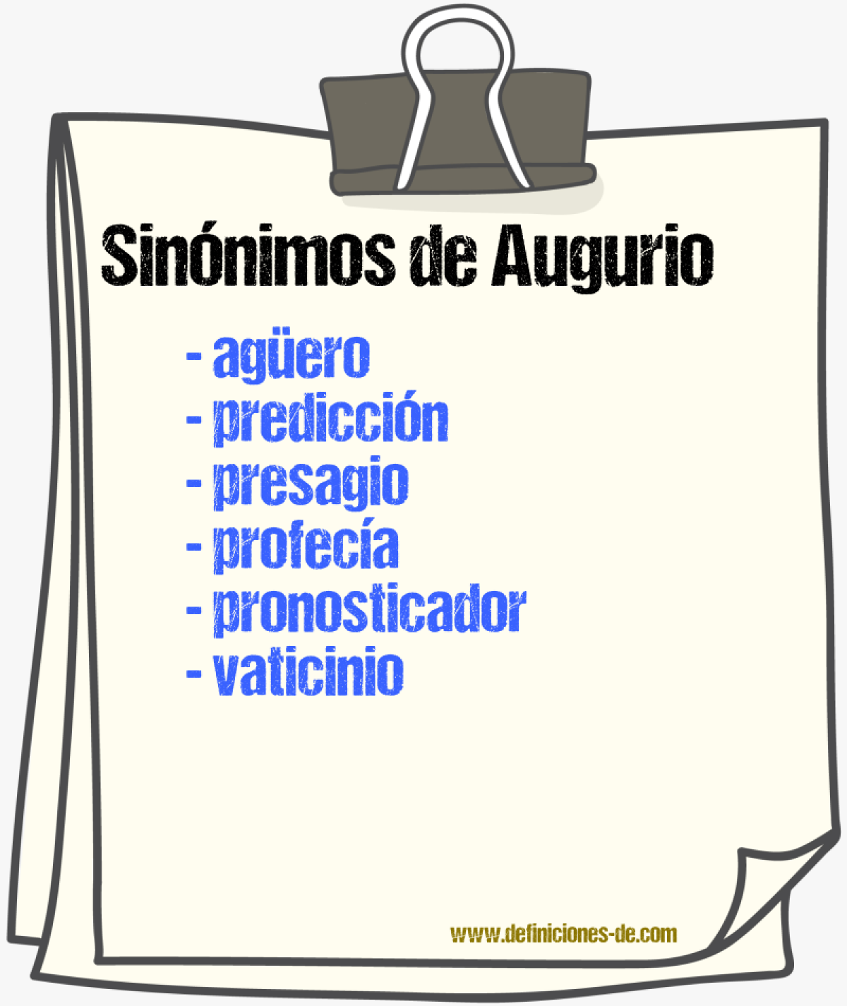 Sinnimos de augurio