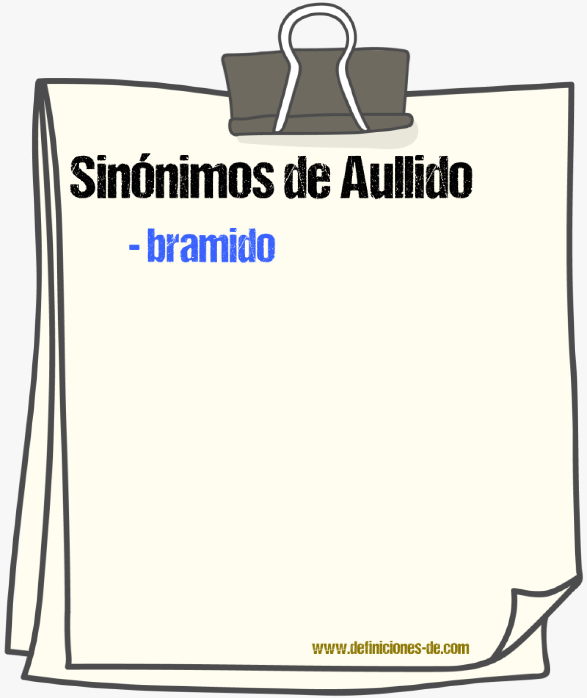 Sinnimos de aullido