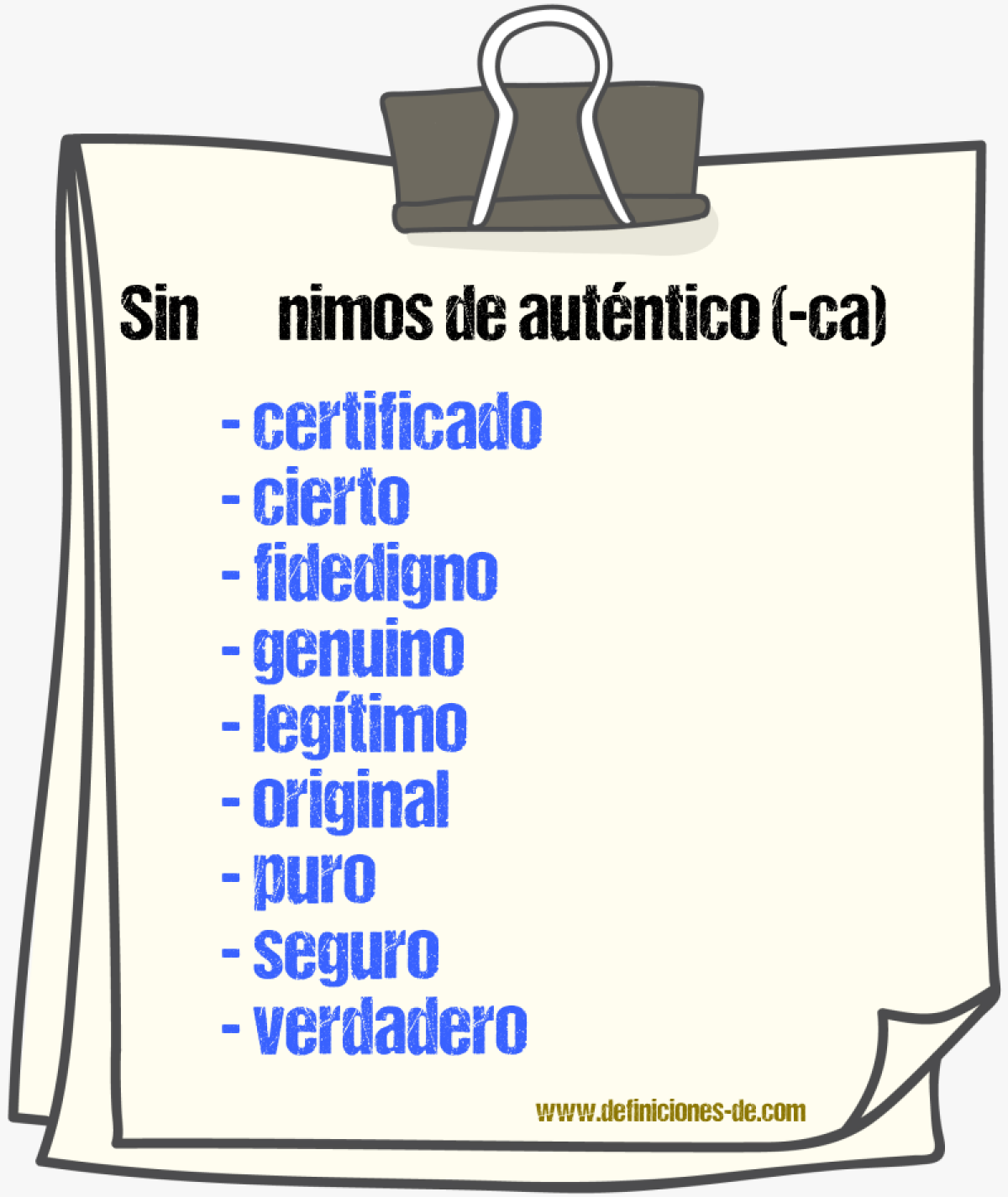 Sinnimos de autntico