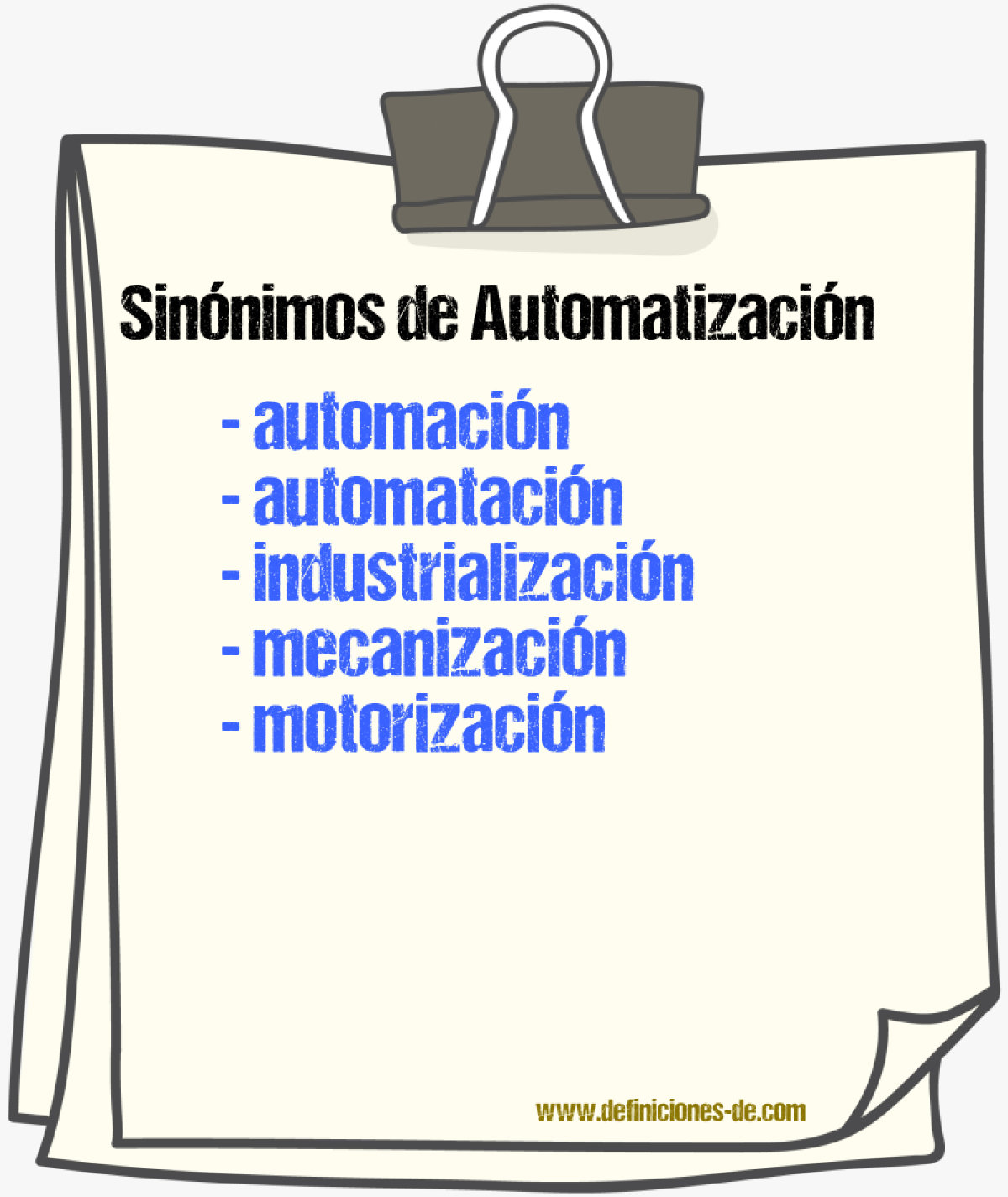 Sinnimos de automatizacin