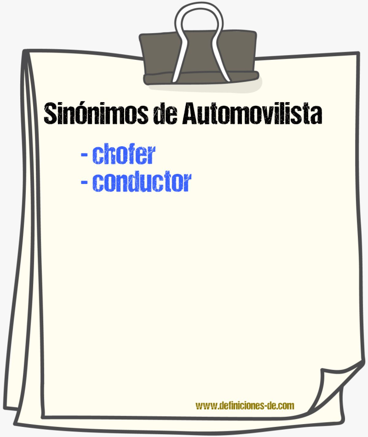 Sinnimos de automovilista