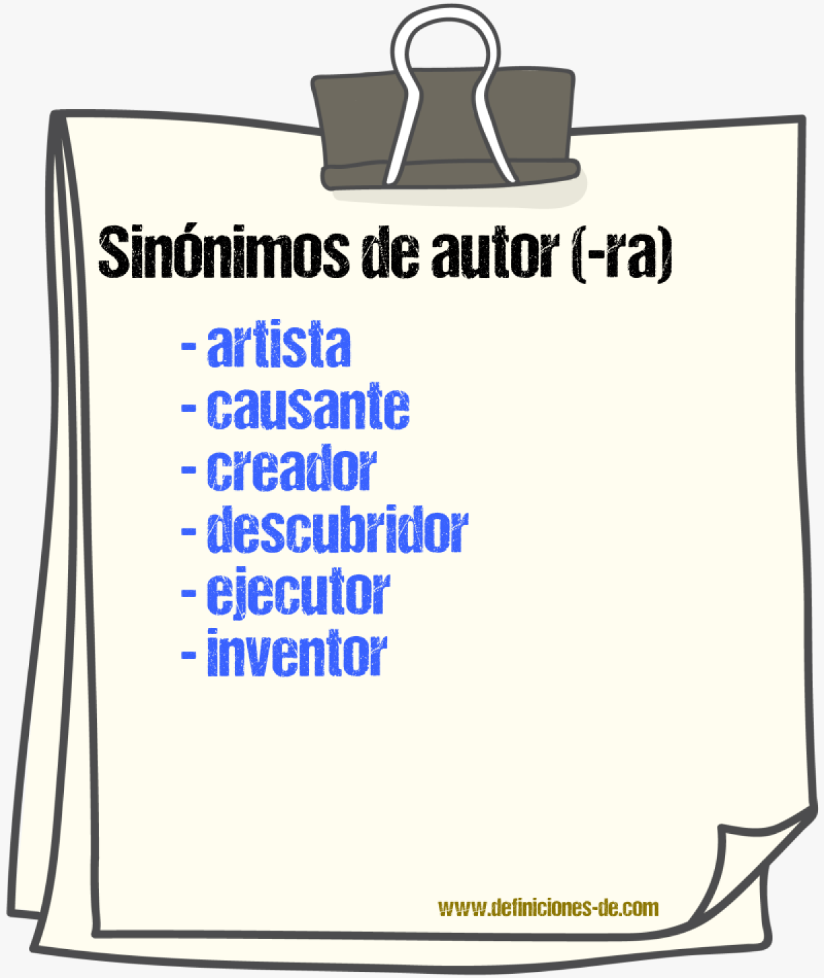 Sinnimos de autor