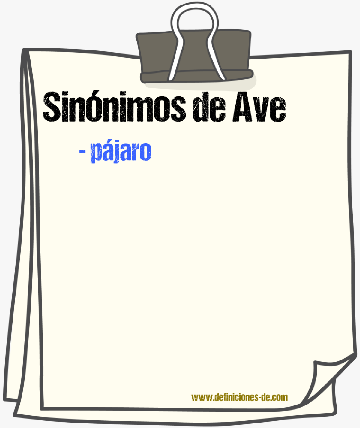 Sinnimos de ave