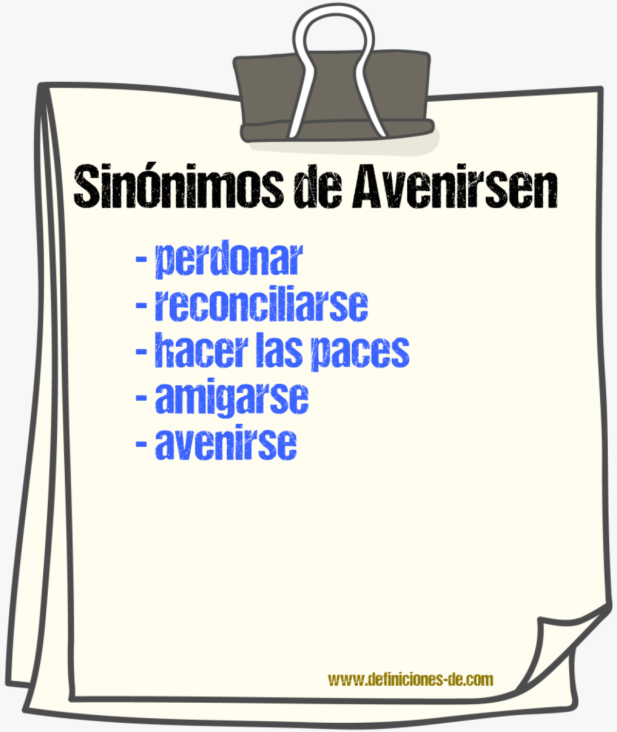 Sinónimos de avenirsen