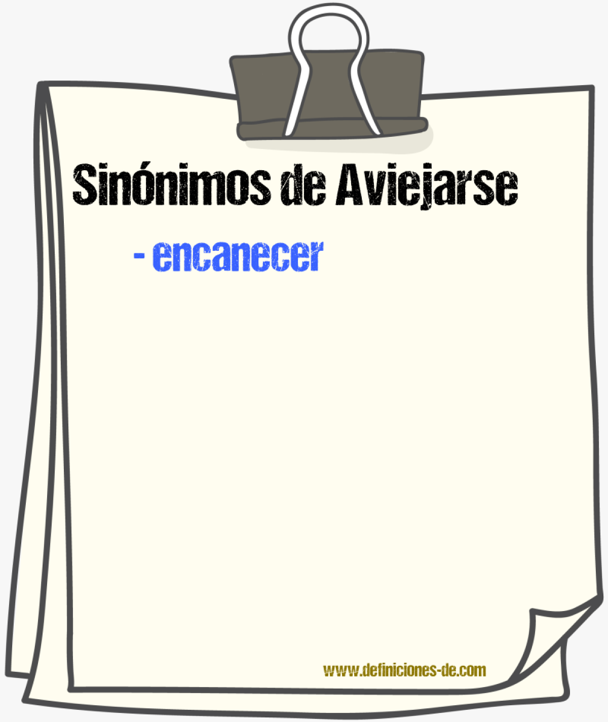 Sinnimos de aviejarse