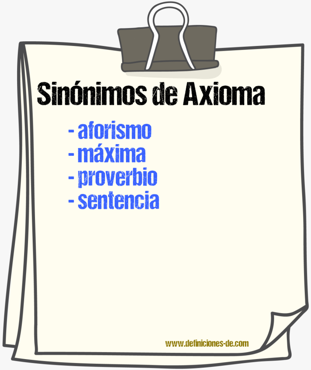 Sinónimos de axioma