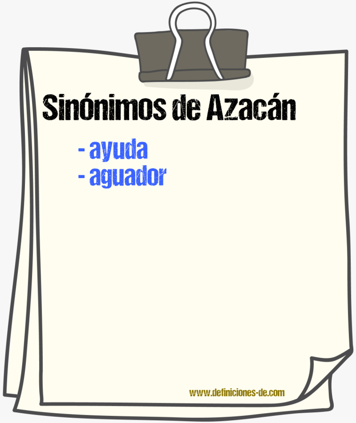 Sinónimos de azacán