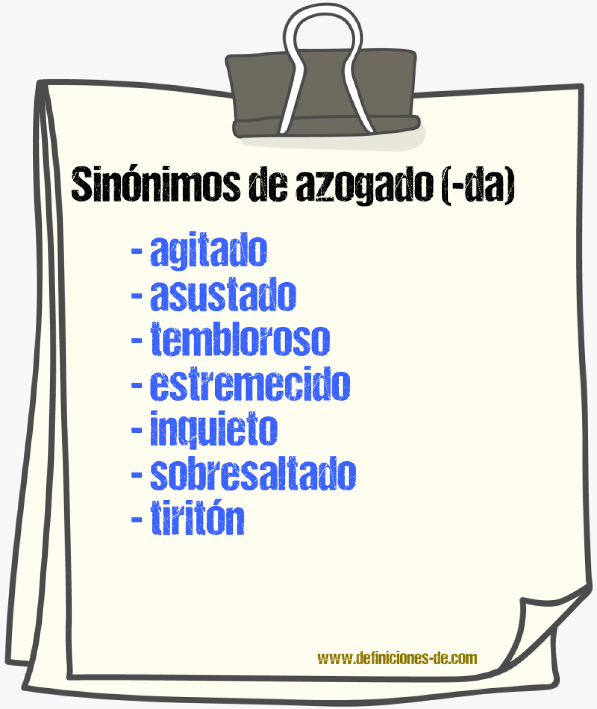 Sinnimos de azogado