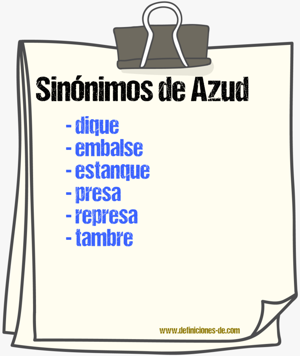 Sinnimos de azud