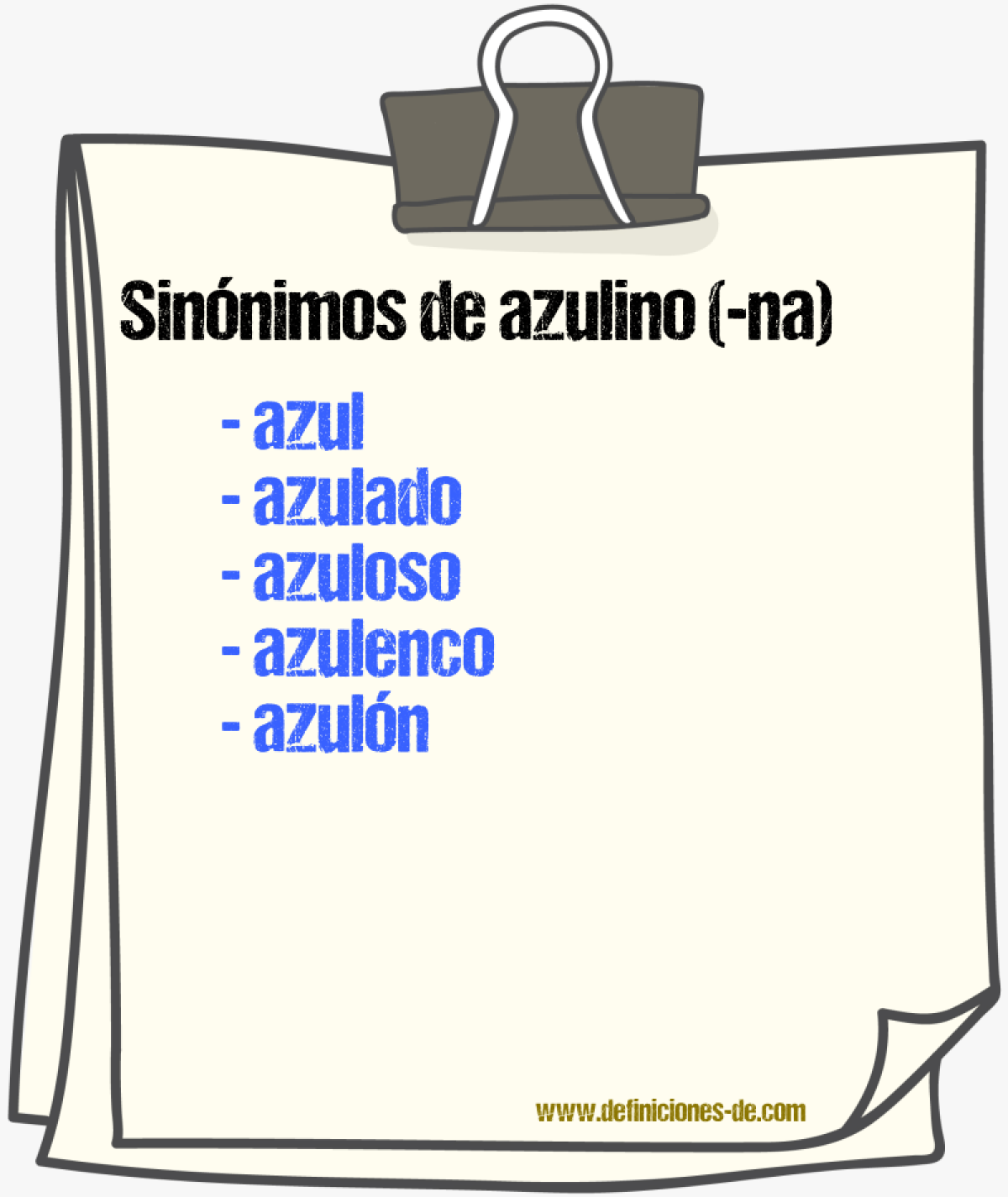 Sinnimos de azulino