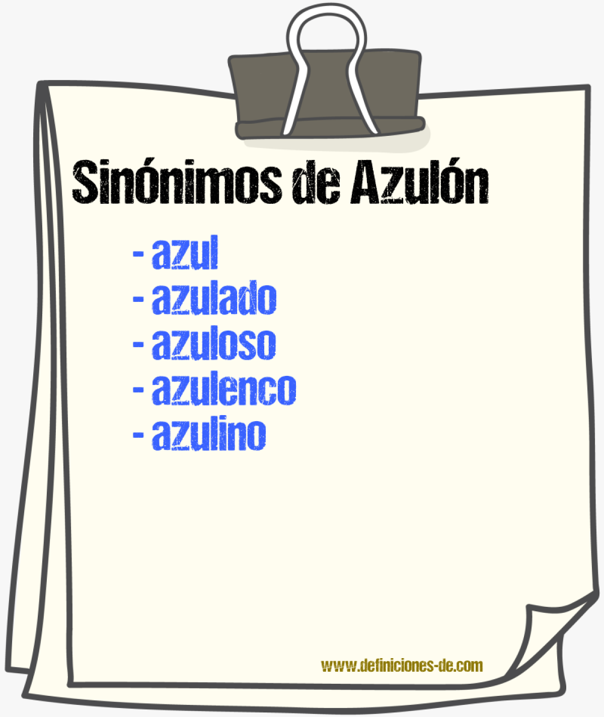 Sinnimos de azuln