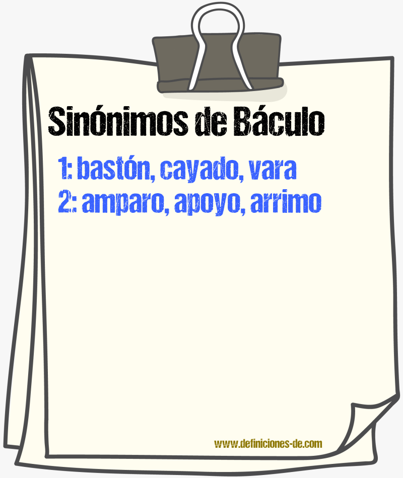 Sinnimos de bculo