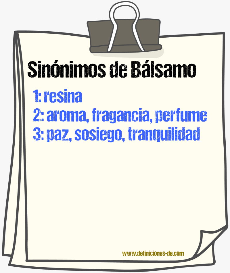 Sinnimos de blsamo