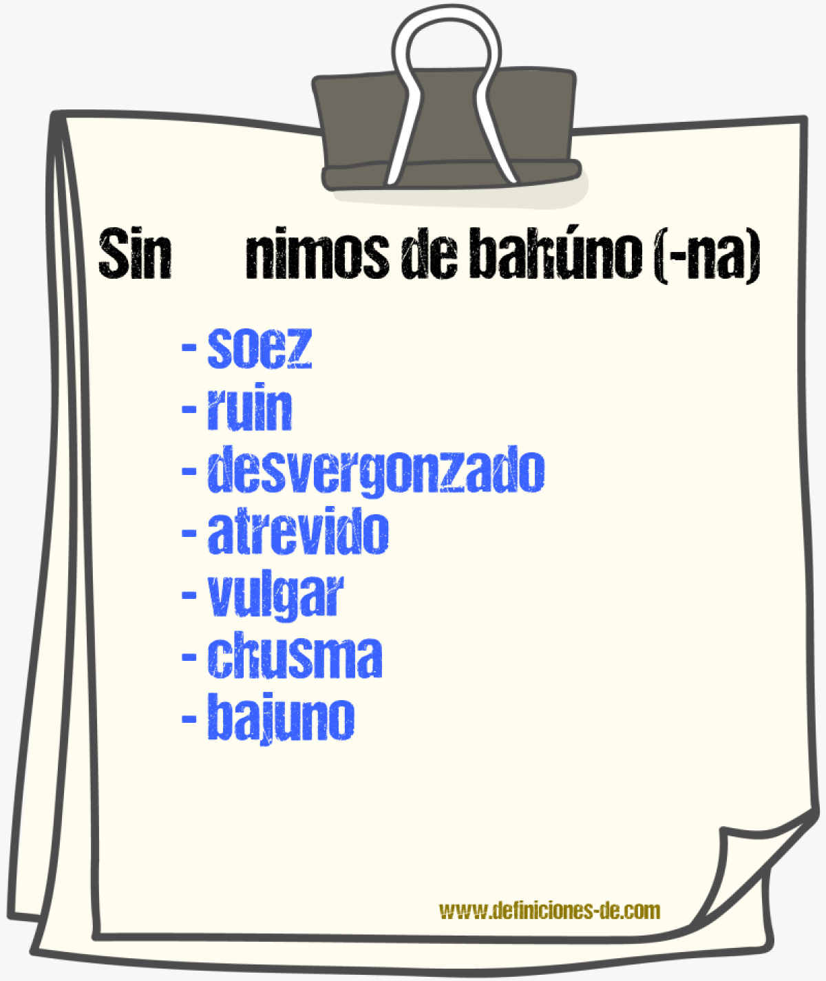 Sinnimos de bahno