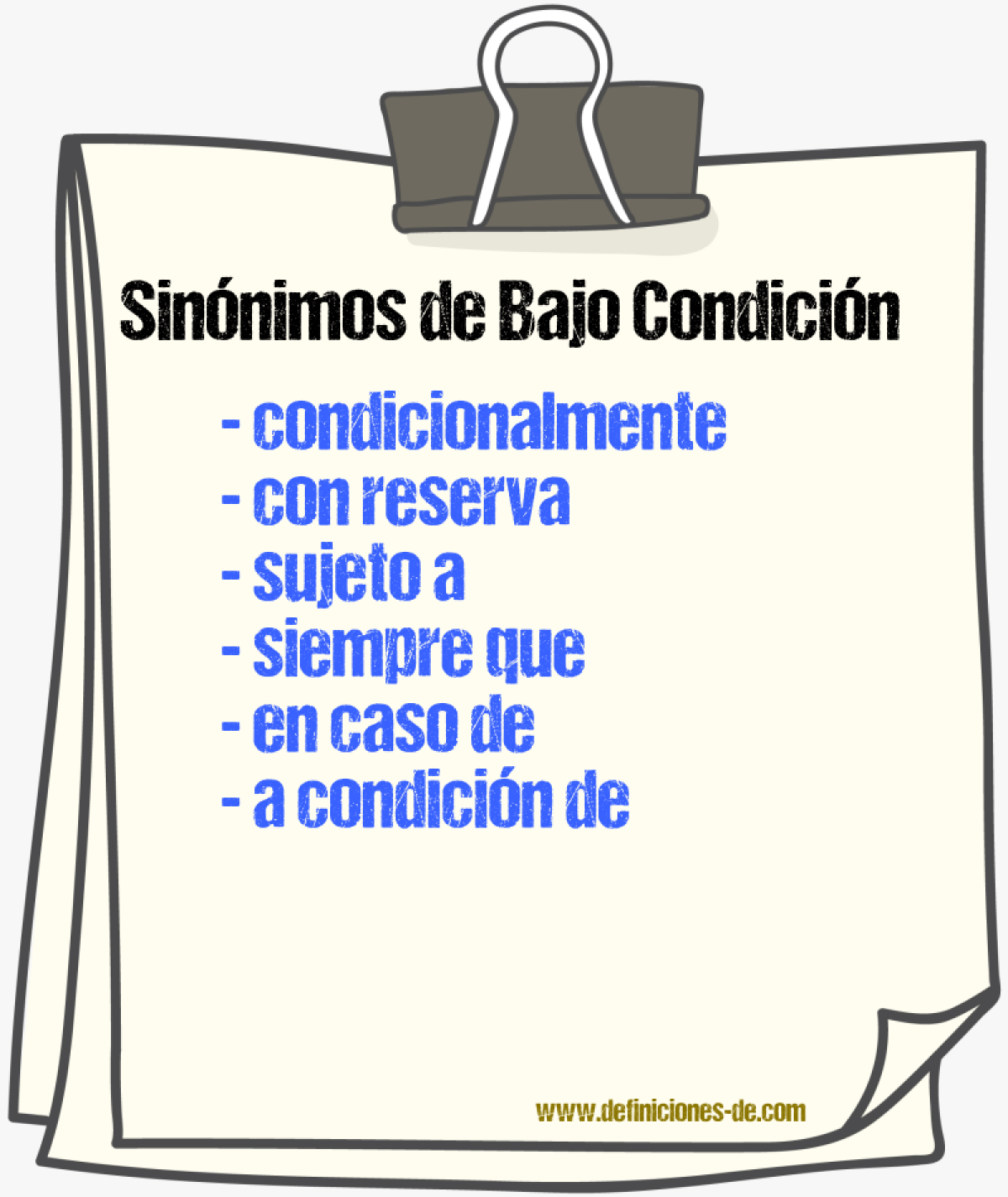Sinónimos de bajo condición
