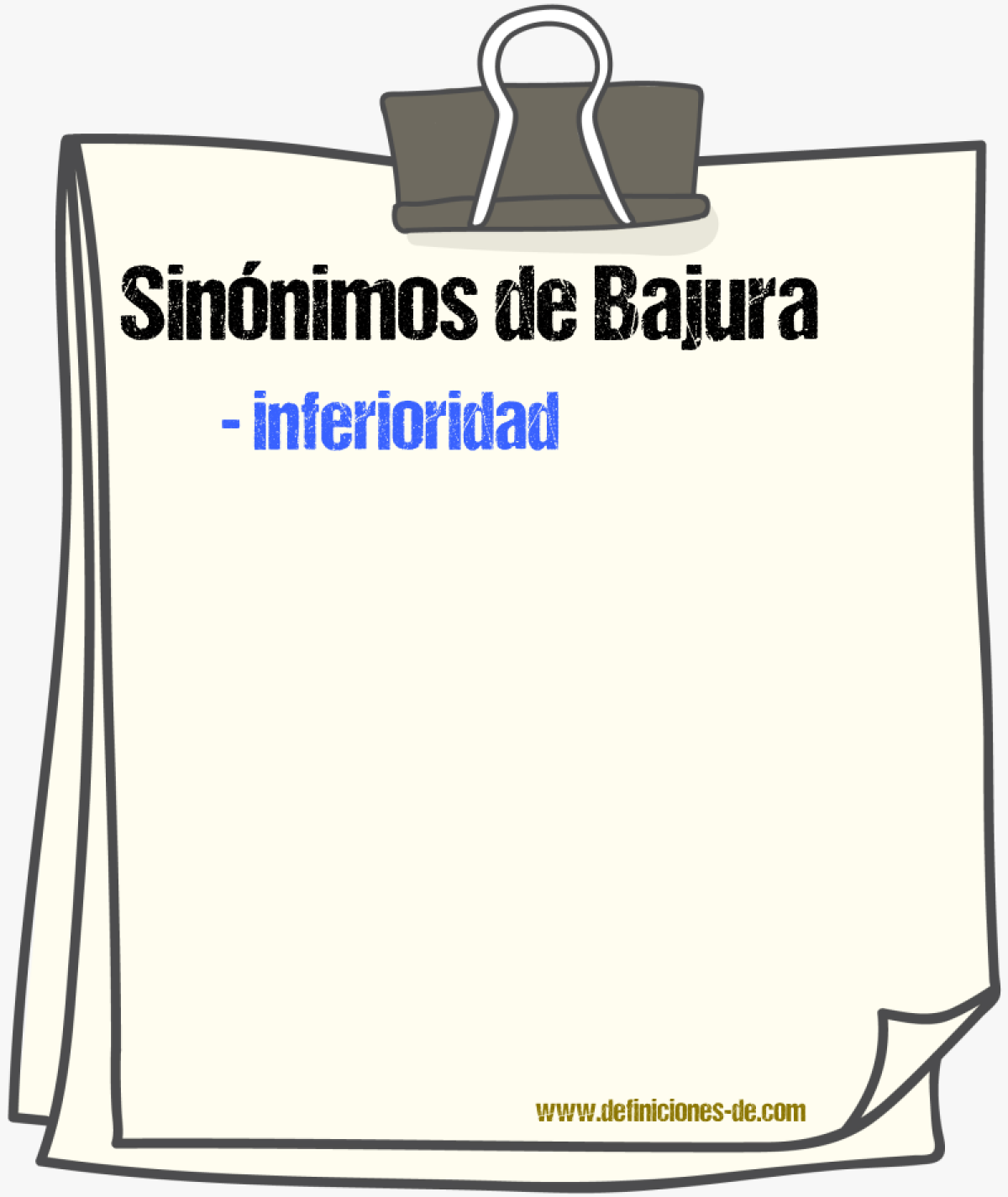 Sinnimos de bajura