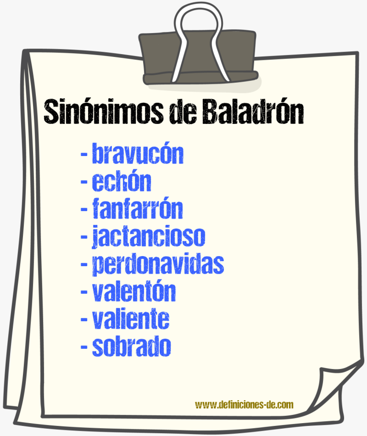 Sinnimos de baladrn