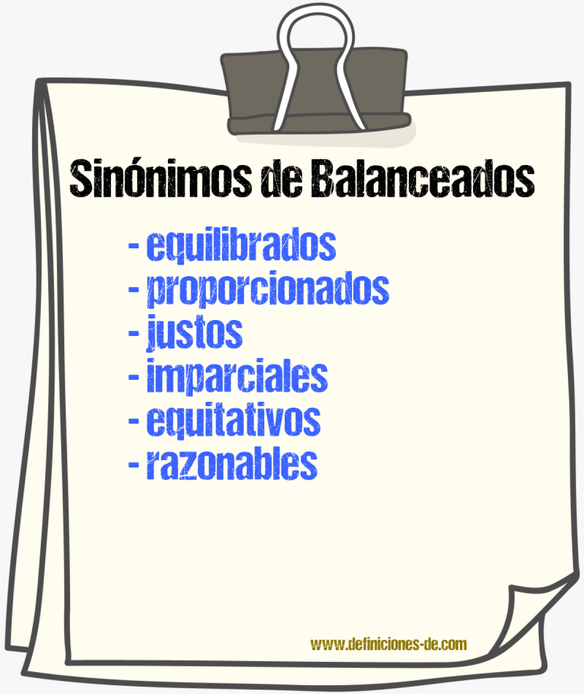 Sinónimos de balanceados