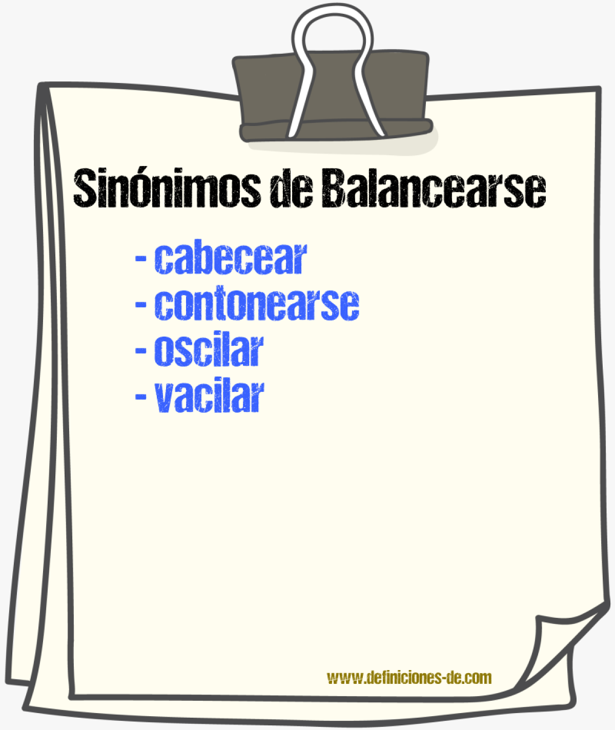 Sinnimos de balancearse