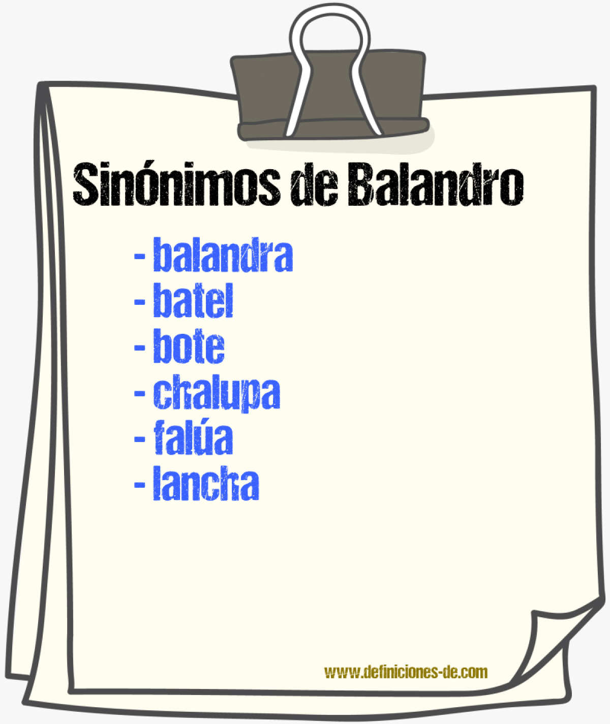 Sinnimos de balandro