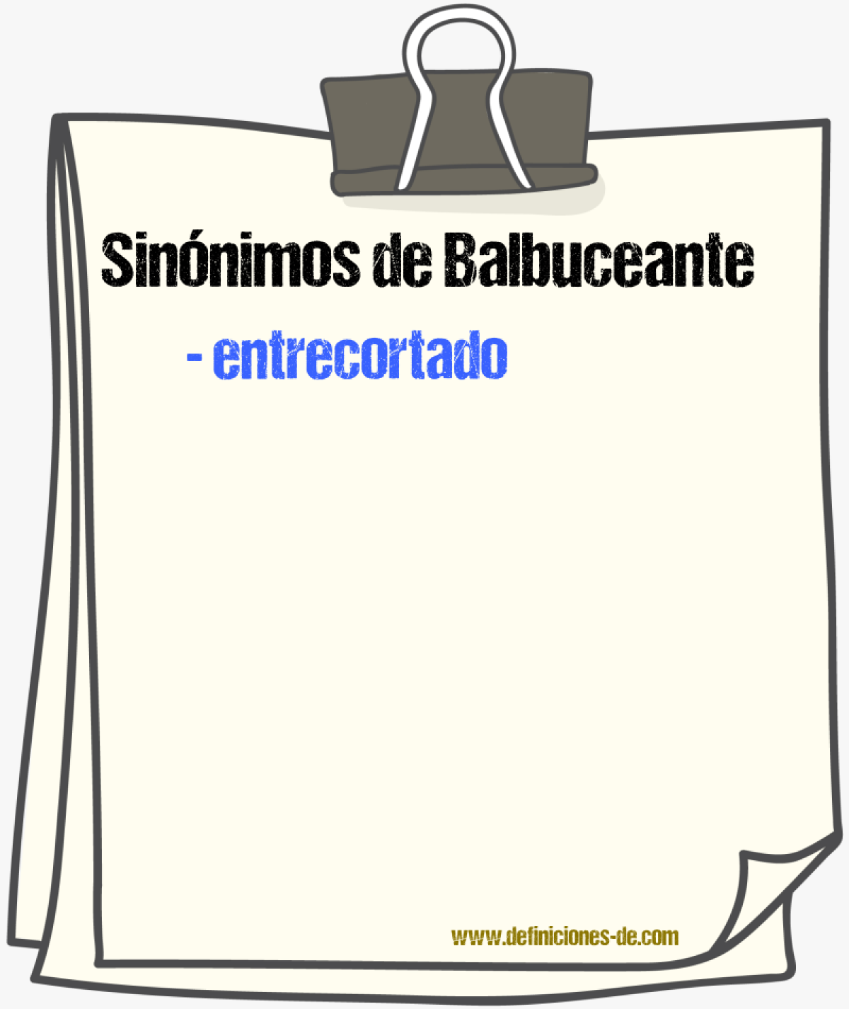 Sinnimos de balbuceante