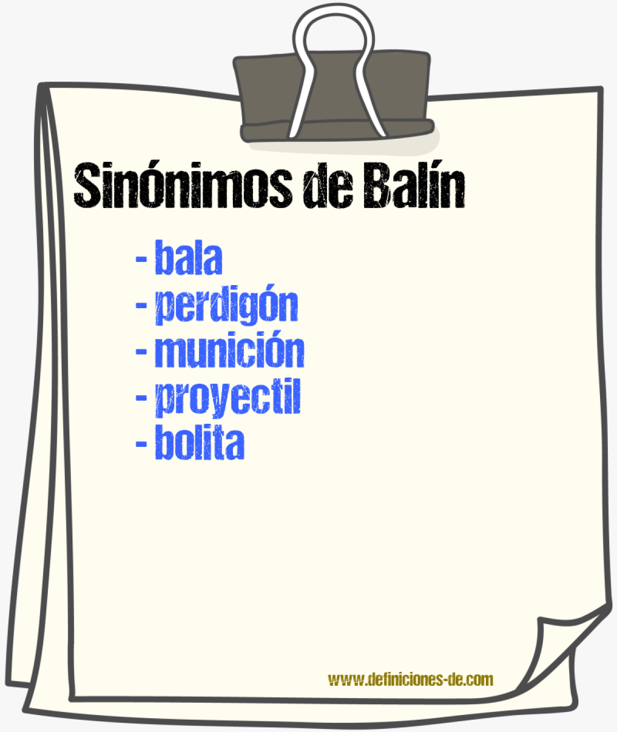 Sinnimos de baln