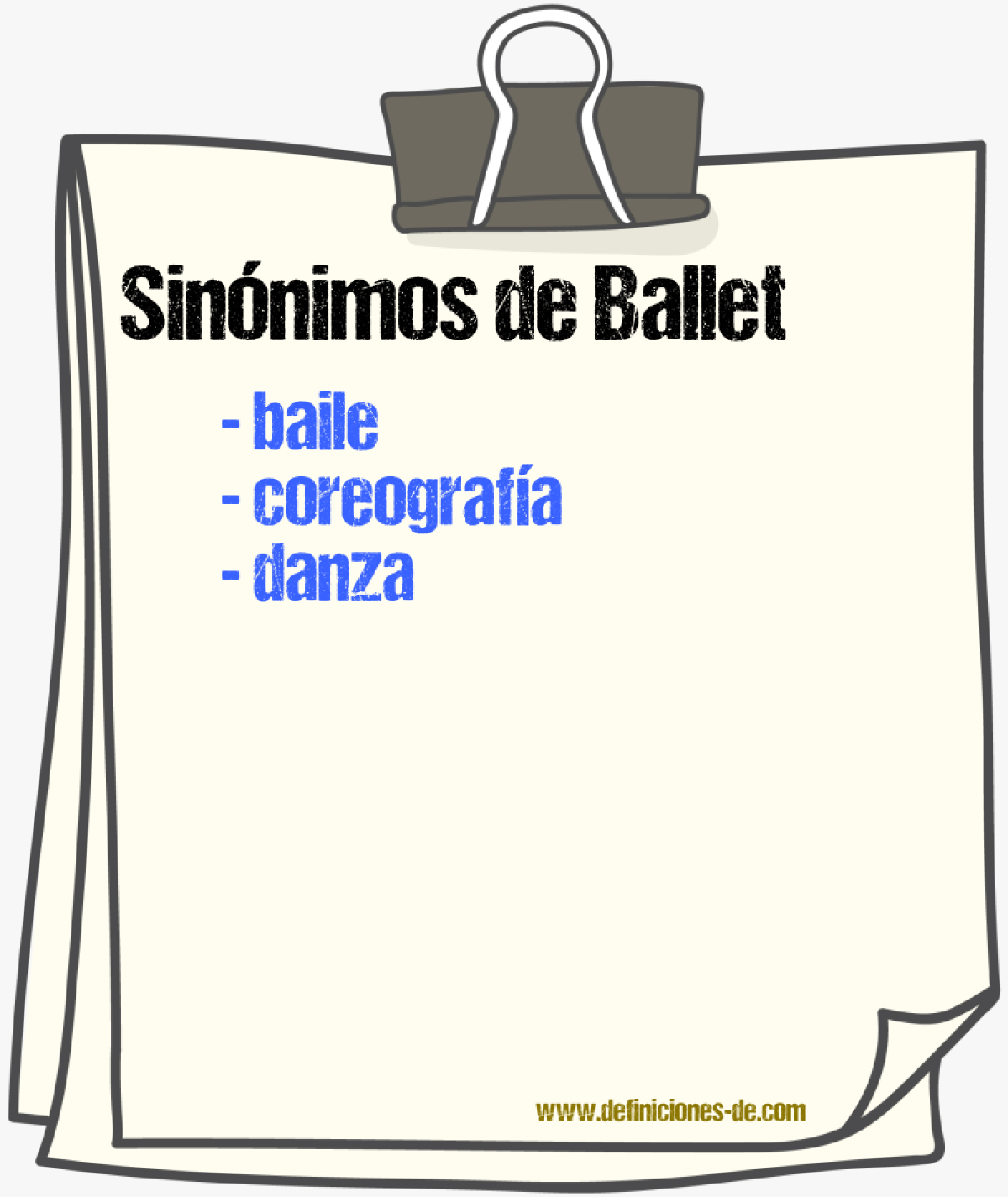 Sinnimos de ballet