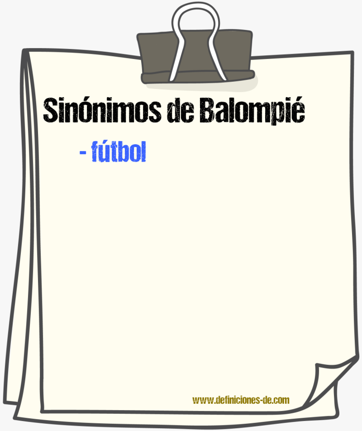 Sinnimos de balompi