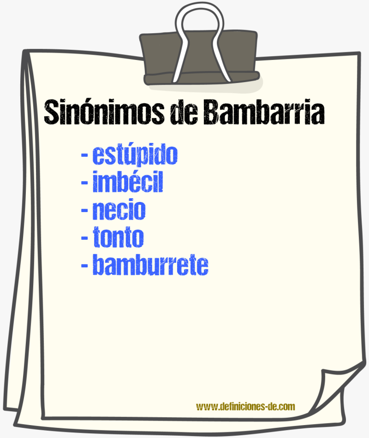 Sinnimos de bambarria