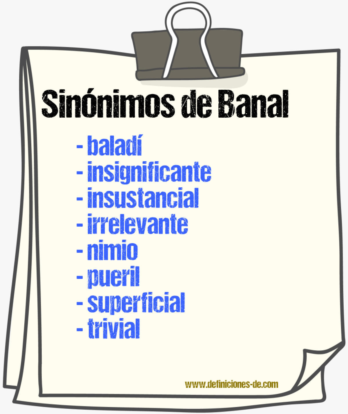 Sinnimos de banal