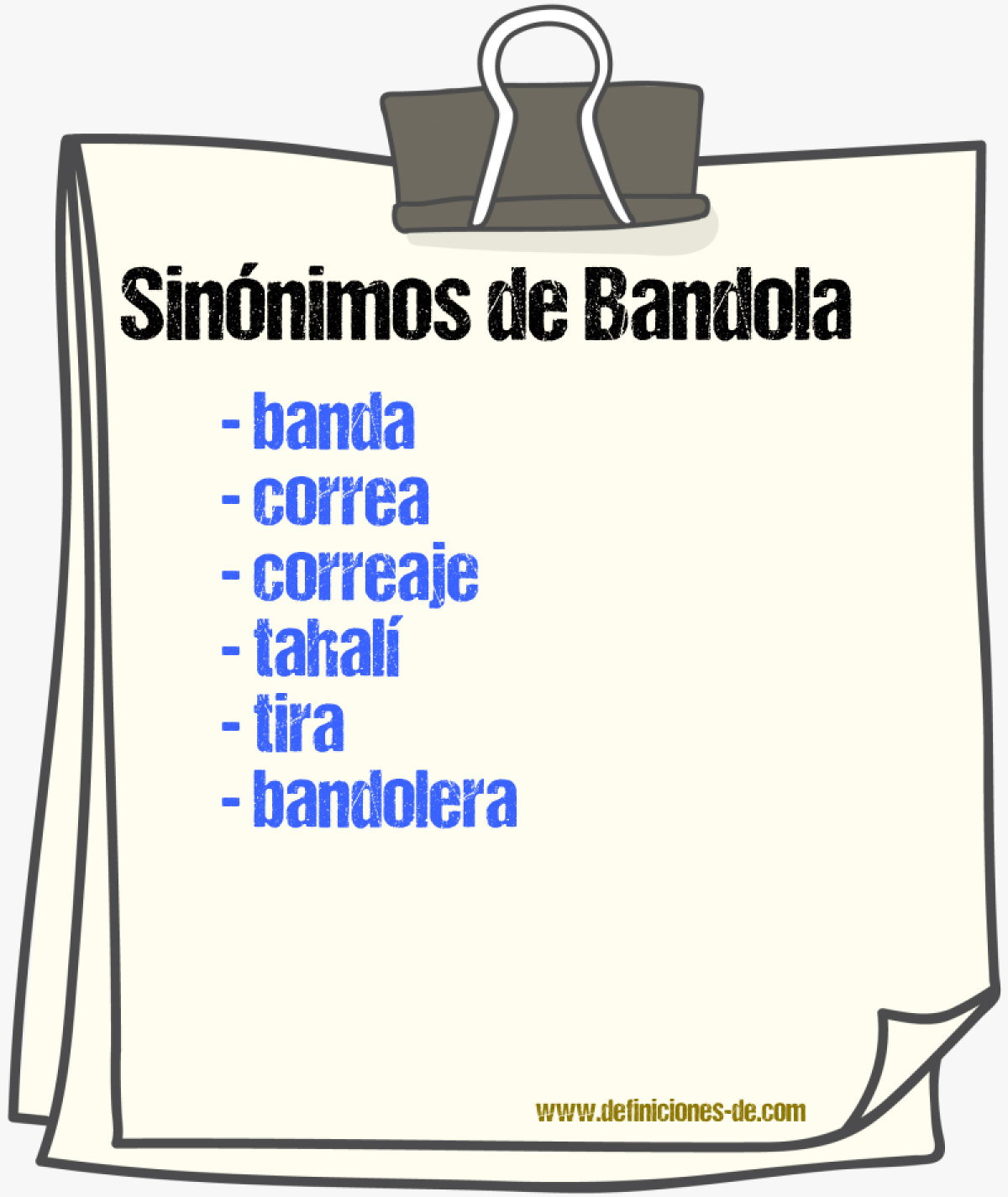 Sinnimos de bandola